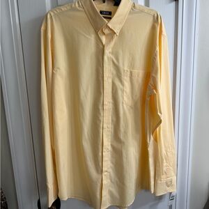 Izod Light Yellow Button-Down Dress Shirt